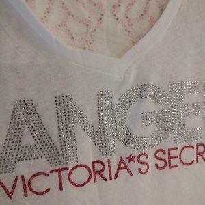 Victoria's secret sparkle cotton Tshirt size small.